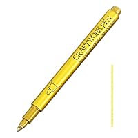 hyn ゴールドペン Amazon | 金色 ペン ゴールドマーカーペン 2種類のペン先 耐水